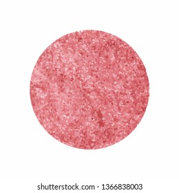 Round pink glittery badge vector
