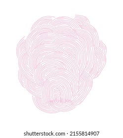 runder rosafarbener abstrakter Pinsel, Vektorgrafik