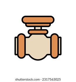 Round Pipe faucet Icon Vector Illutration