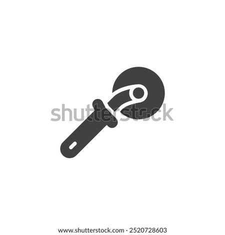 Round pizza cutter vector icon. filled flat sign for mobile concept and web design. Pizza Cutter glyph icon. Symbol, logo illustration. Vector graphics