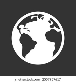 Round planet earth emblem design element