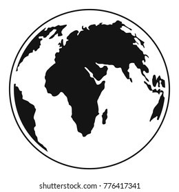 Round planet icon. Simple illustration of round planet vector icon for web