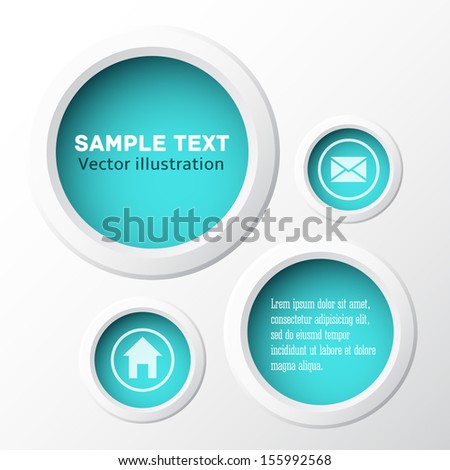 Round plastic banners. Perfect for your business presentations. Vector illustration