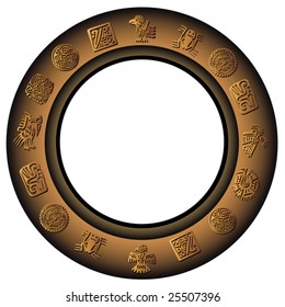 round plastic border with plastic mexian signs