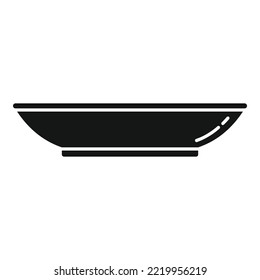 Round plate icon simple vector. Dish food. Lunch plate