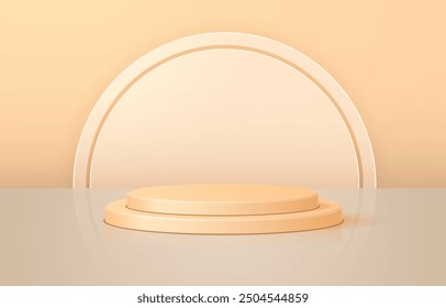 Round platform podium for presentation of your product. Vector illustration.
