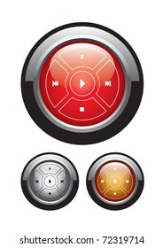 round player buttons interface