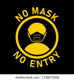 Round Please Wear a Face Mask Sign with Text. Vector Image.