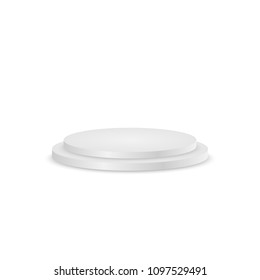 Round podium, pedestal or platform isolated