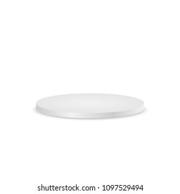 Round podium, pedestal or platform isolated
