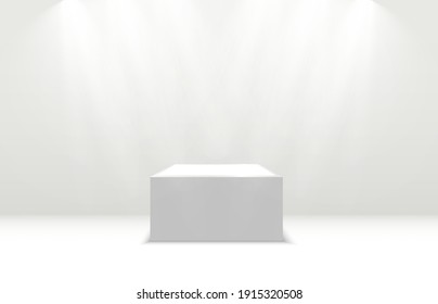Round podium or platform on a transparent background.	
