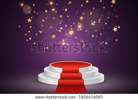Round podium or platform on a transparent background