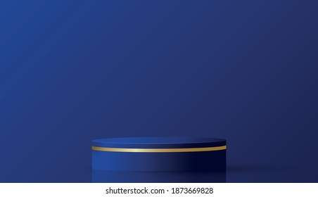 Estadio de podio redondo con símbolos agradables y creativos y estilo de corte de papel dorado en el fondo de color para el diseño de marca cosmética y publicidad