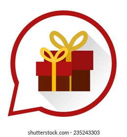 Round pointer with image of christmas gifts