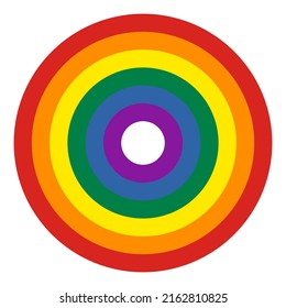 Round Pride Flag Rainbow Icon Isolated Stock Vector (Royalty Free ...