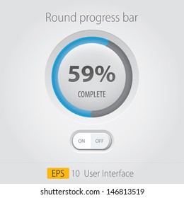 Round progress bar. Vector preloader