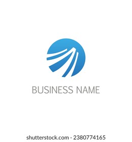 Round progress business logo vector image