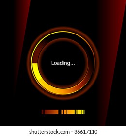 Round progress indicator. Vector illustration.