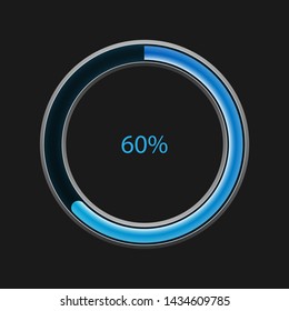 Round progress loading bar panel template