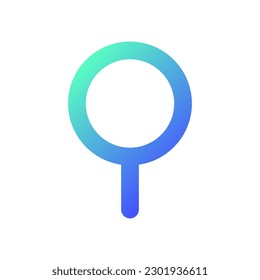 Round pushpin pixel perfect gradient linear ui icon. Identifying location on map. Organize digital notes. Line color user interface symbol. Modern style pictogram. Vector isolated outline illustration