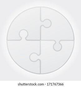 round puzzle vector illustration isolated on white background