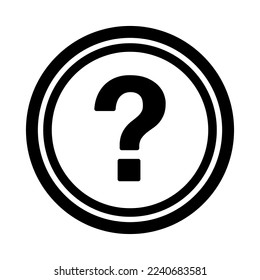 Round question mark icon. A problem or concern. Vector.
