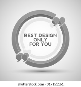 Round quote frame for text 