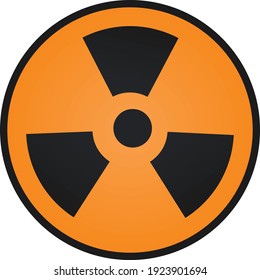 Round radiation sign. vector illustration