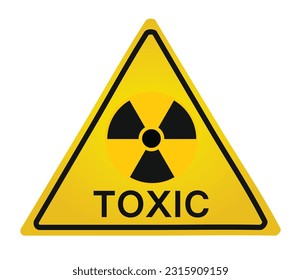 Round radiation sign. vector illustration