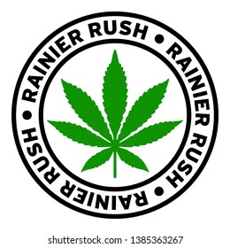 Round Rainier Rush Marijuana Strain Clipart Stock Vector (Royalty Free ...