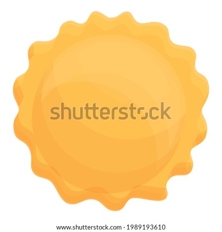 Round ravioli icon. Cartoon of Round ravioli vector icon for web design isolated on white background