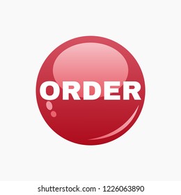 round realistic button, vector image, web icon, web design element