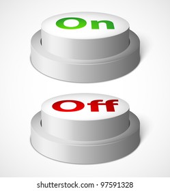 Round realistic buttons. Vector illustration