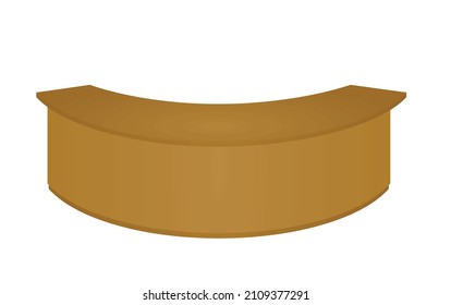 Round reception desk. vector illustration