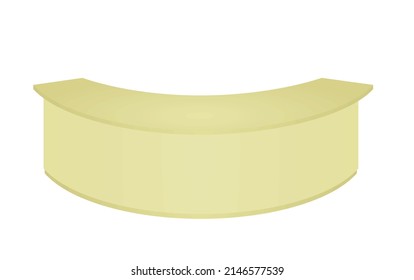 Round reception desk. vector illustration