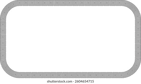 round rectangular greek frame with copy space for text or design