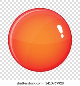 Round red button icon. Cartoon illustration of round red button vector icon for web