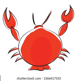 Round red cancer  vector illustration on white background