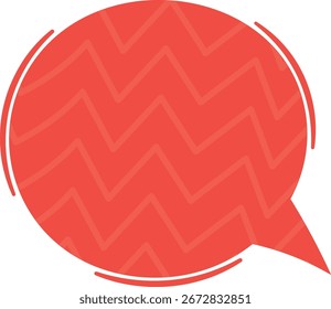 Round red dialog bubble frame