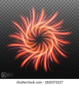 Round red light twisted, Suitable for product advertising, product design, and other. EPS 10 Vector