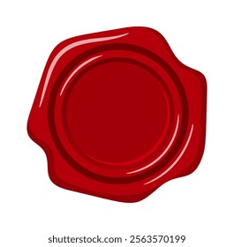 Round red wax seal stamp