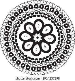 round repetitive plate or cloth cover vector pattern