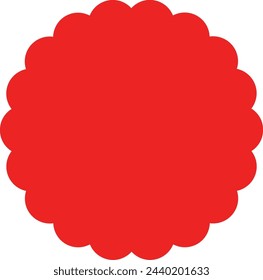 Plantilla de etiqueta de venta al por menor redonda. Etiqueta promocional roja
