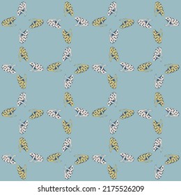 Round Ribbits Frog Vector Pattern