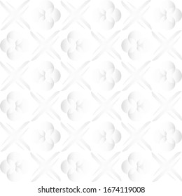 Round Rich Abstract Seamless Pattern. Circle White abstract seamless geometric background. Art style can be used in cover design, book design, poster, cd cover, flyer, website. Vector.