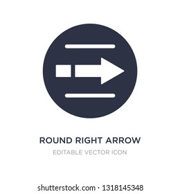round right arrow icon on white background. Simple element illustration from UI concept. round right arrow icon symbol design.