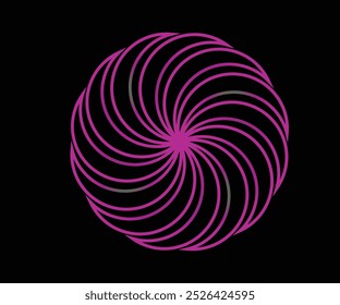 Round Ring Pink flower Arts Circle color