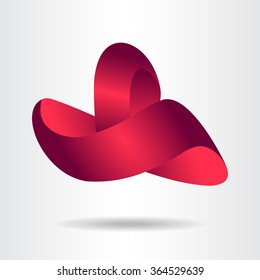  Round ring shape and infinity loop symbol, technology icon, thin line orbit logo. Abstract vector logo design template.