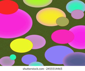 Round rings and circles on an abstract artistic background in a special and impressive geometric style for arched decoration and beautiful design