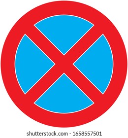 señal de parada de carretera prohibida